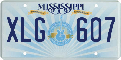 MS license plate XLG607