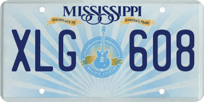 MS license plate XLG608