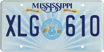 MS license plate XLG610