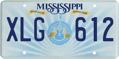 MS license plate XLG612