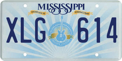 MS license plate XLG614