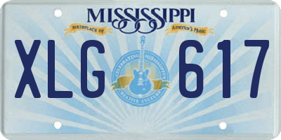 MS license plate XLG617