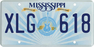 MS license plate XLG618