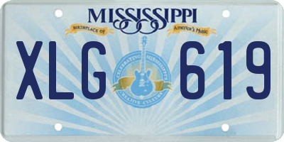 MS license plate XLG619