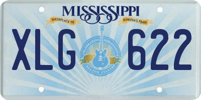 MS license plate XLG622