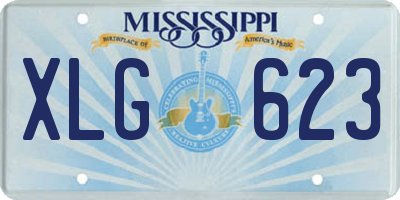 MS license plate XLG623