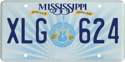 MS license plate XLG624