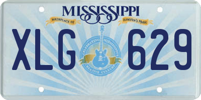 MS license plate XLG629