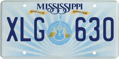 MS license plate XLG630