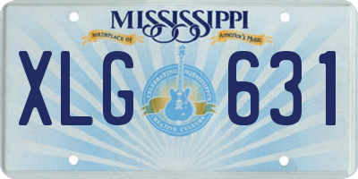 MS license plate XLG631