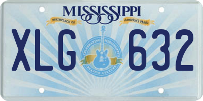 MS license plate XLG632