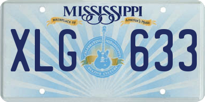 MS license plate XLG633