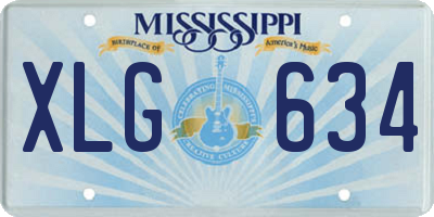 MS license plate XLG634