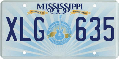 MS license plate XLG635
