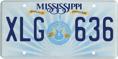 MS license plate XLG636