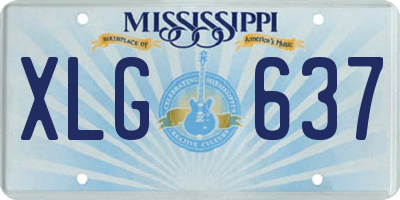 MS license plate XLG637