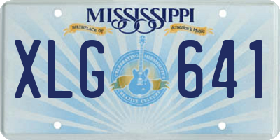 MS license plate XLG641