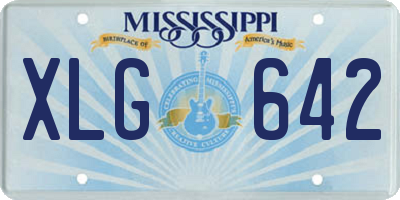 MS license plate XLG642