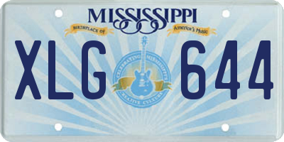 MS license plate XLG644