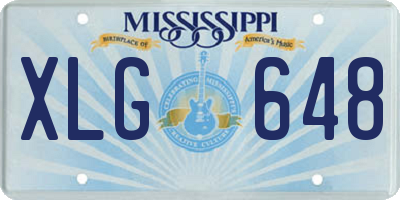 MS license plate XLG648