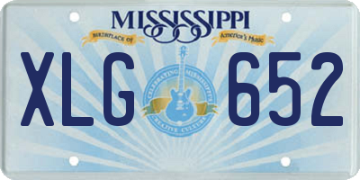MS license plate XLG652