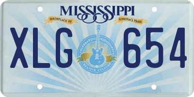 MS license plate XLG654