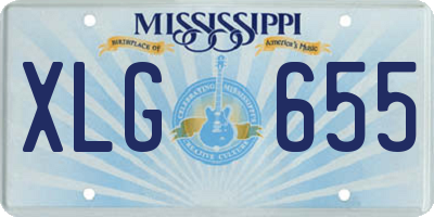 MS license plate XLG655