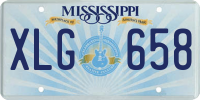 MS license plate XLG658