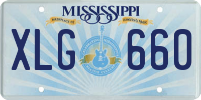 MS license plate XLG660