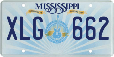 MS license plate XLG662