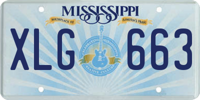 MS license plate XLG663