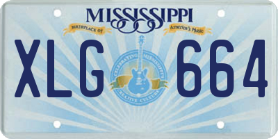 MS license plate XLG664
