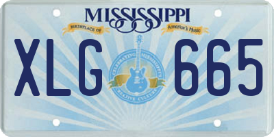 MS license plate XLG665