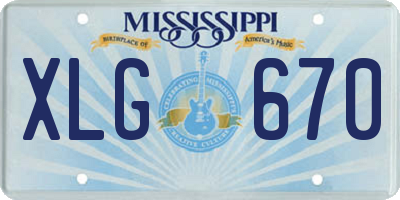 MS license plate XLG670