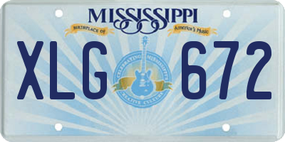 MS license plate XLG672