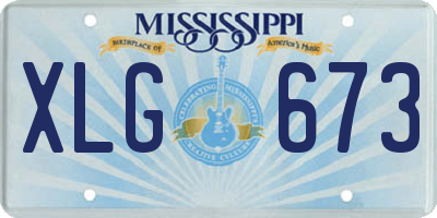 MS license plate XLG673