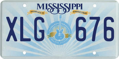 MS license plate XLG676