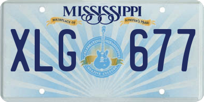 MS license plate XLG677