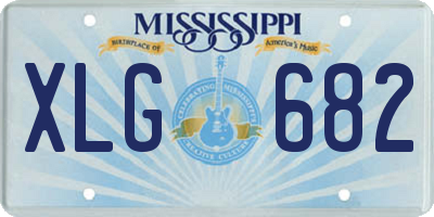 MS license plate XLG682