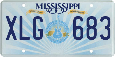 MS license plate XLG683
