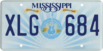 MS license plate XLG684