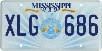 MS license plate XLG686