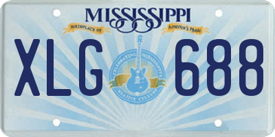MS license plate XLG688