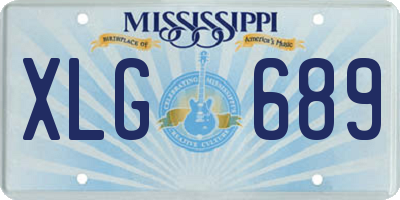 MS license plate XLG689