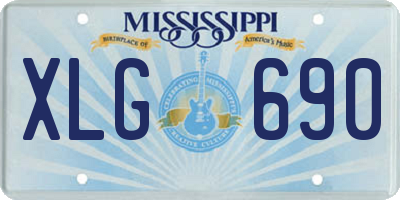 MS license plate XLG690