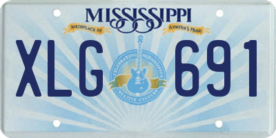 MS license plate XLG691