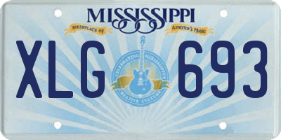 MS license plate XLG693