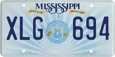 MS license plate XLG694