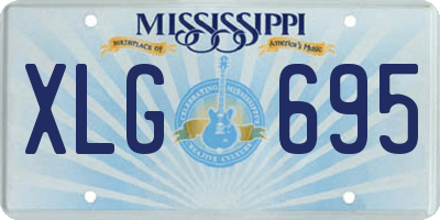 MS license plate XLG695