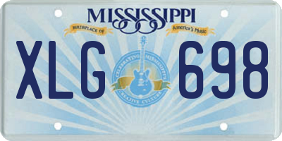 MS license plate XLG698